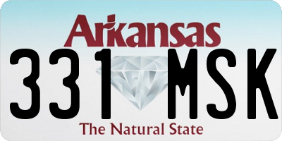 AR license plate 331MSK