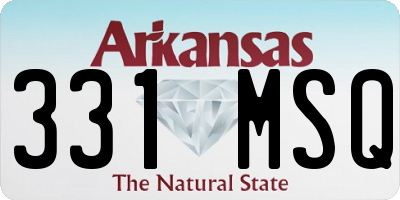 AR license plate 331MSQ
