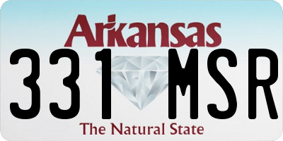 AR license plate 331MSR