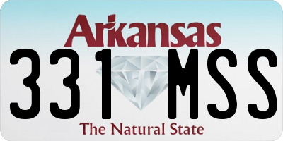 AR license plate 331MSS