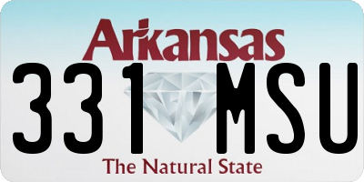 AR license plate 331MSU