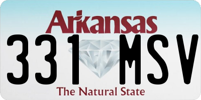 AR license plate 331MSV