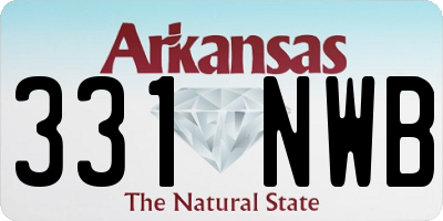 AR license plate 331NWB