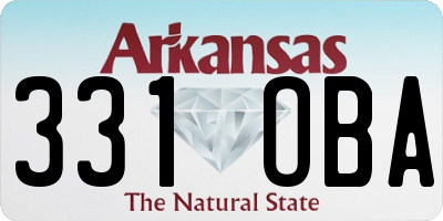 AR license plate 331OBA