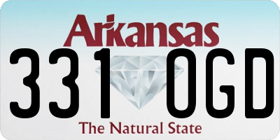 AR license plate 331OGD