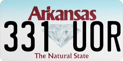 AR license plate 331UOR