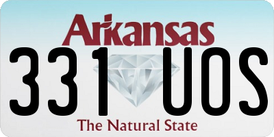 AR license plate 331UOS