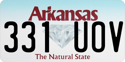 AR license plate 331UOV
