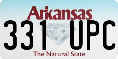 AR license plate 331UPC