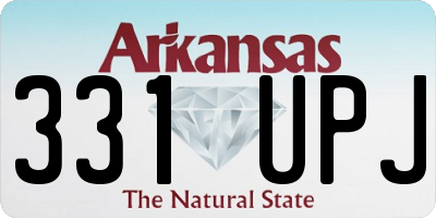AR license plate 331UPJ