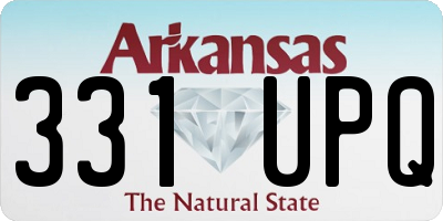 AR license plate 331UPQ
