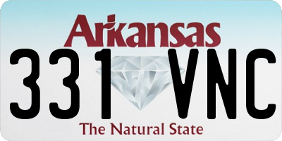 AR license plate 331VNC