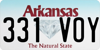 AR license plate 331VOY