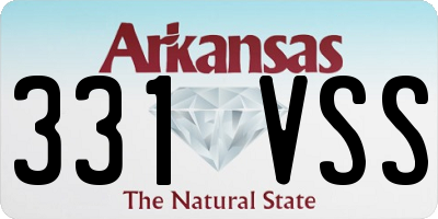 AR license plate 331VSS