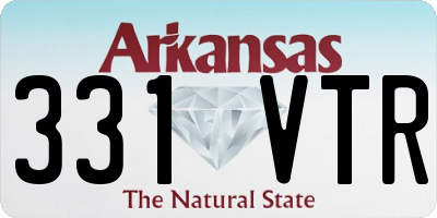 AR license plate 331VTR
