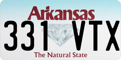 AR license plate 331VTX