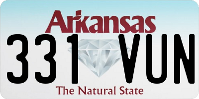 AR license plate 331VUN