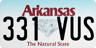 AR license plate 331VUS