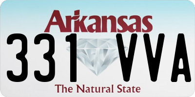 AR license plate 331VVA