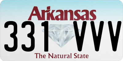 AR license plate 331VVV