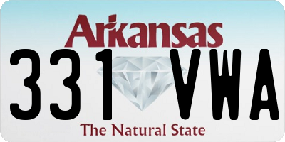 AR license plate 331VWA