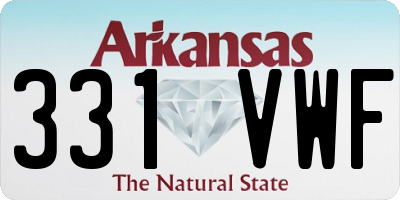 AR license plate 331VWF