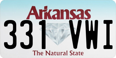AR license plate 331VWI