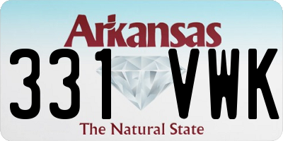 AR license plate 331VWK
