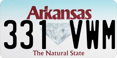 AR license plate 331VWM