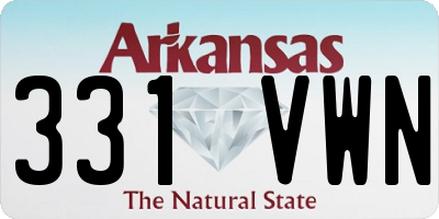 AR license plate 331VWN