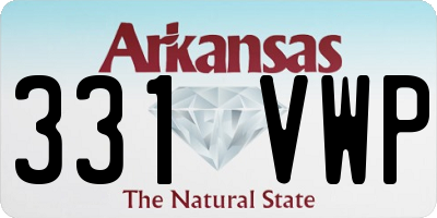 AR license plate 331VWP