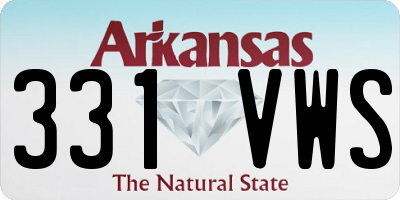 AR license plate 331VWS