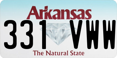 AR license plate 331VWW