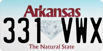 AR license plate 331VWX