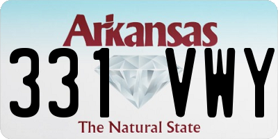 AR license plate 331VWY