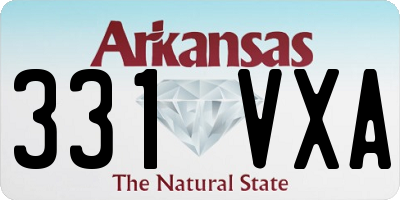 AR license plate 331VXA