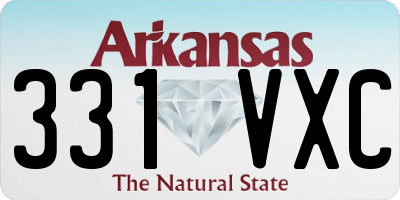 AR license plate 331VXC