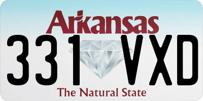 AR license plate 331VXD