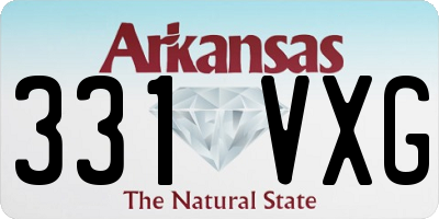 AR license plate 331VXG