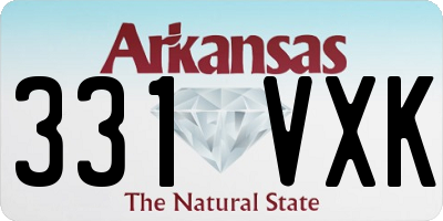 AR license plate 331VXK