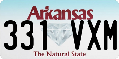 AR license plate 331VXM