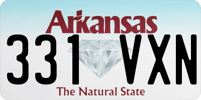 AR license plate 331VXN