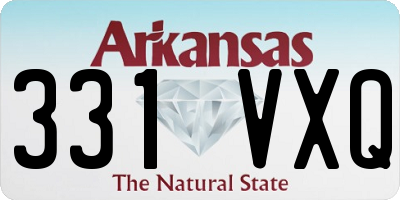 AR license plate 331VXQ