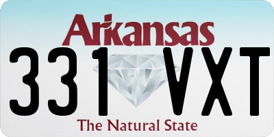 AR license plate 331VXT