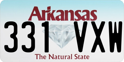 AR license plate 331VXW