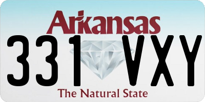 AR license plate 331VXY
