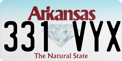 AR license plate 331VYX