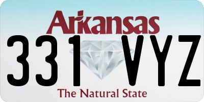 AR license plate 331VYZ