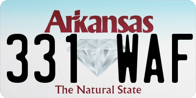 AR license plate 331WAF