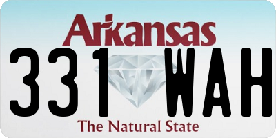 AR license plate 331WAH